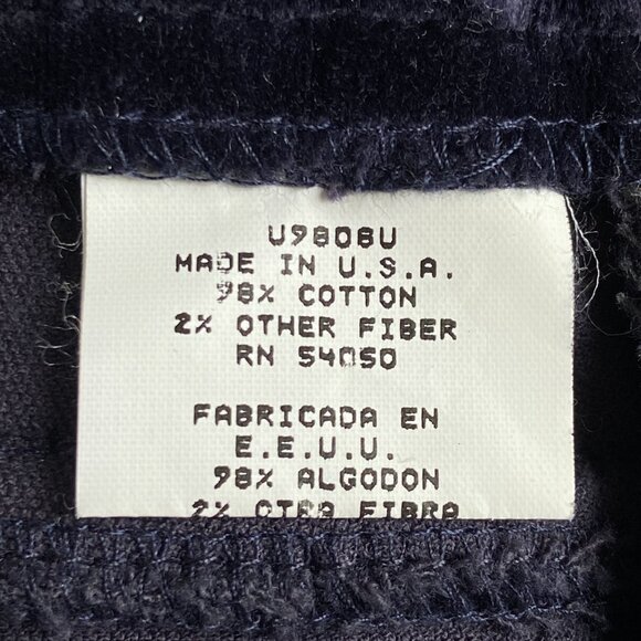 Vintage Ralph Lauren Petite Navy Velour 5 Pocket Straight Leg Jeans USA 8P NOS - Picture 8 of 12